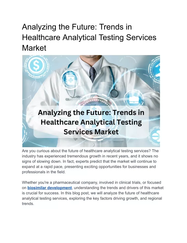 analyzing the future trends in healthcare