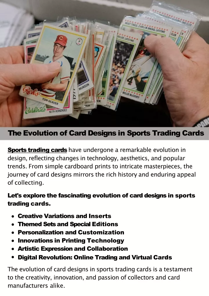 the evolution of card designs in sports trading