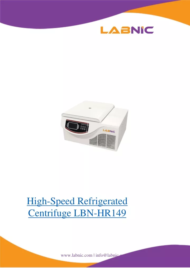 high speed refrigerated centrifuge lbn hr149