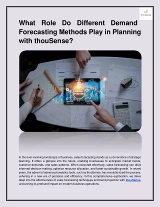 what role do different demand forecasting methods