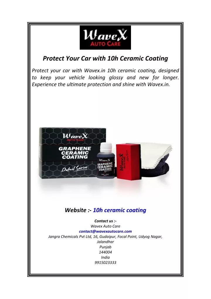 protect your car with 10h ceramic coating