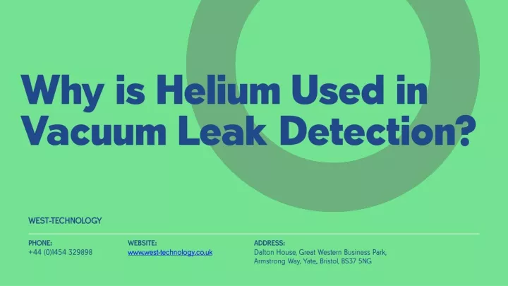 why is helium used in vacuum leak detection