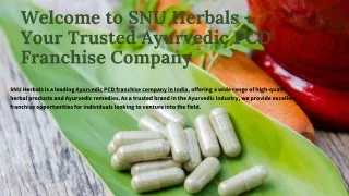 Trusted Ayurvedic PCD Franchise Company in India - SNU Herbals