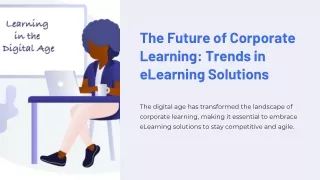 The Future of Corporate Learning Trends in eLearning Solutions