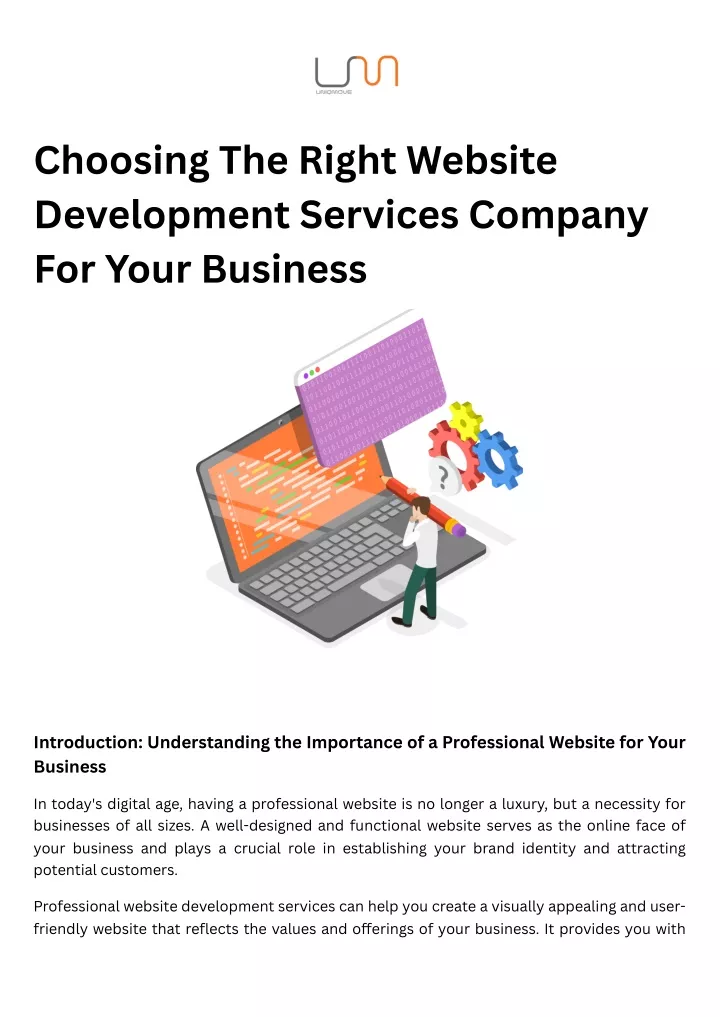 choosing the right website development services