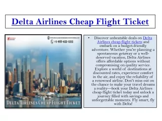 Book Your Ticket with Delta Airlines