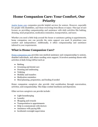 Home Companion Care_ Your Comfort, Our Priority