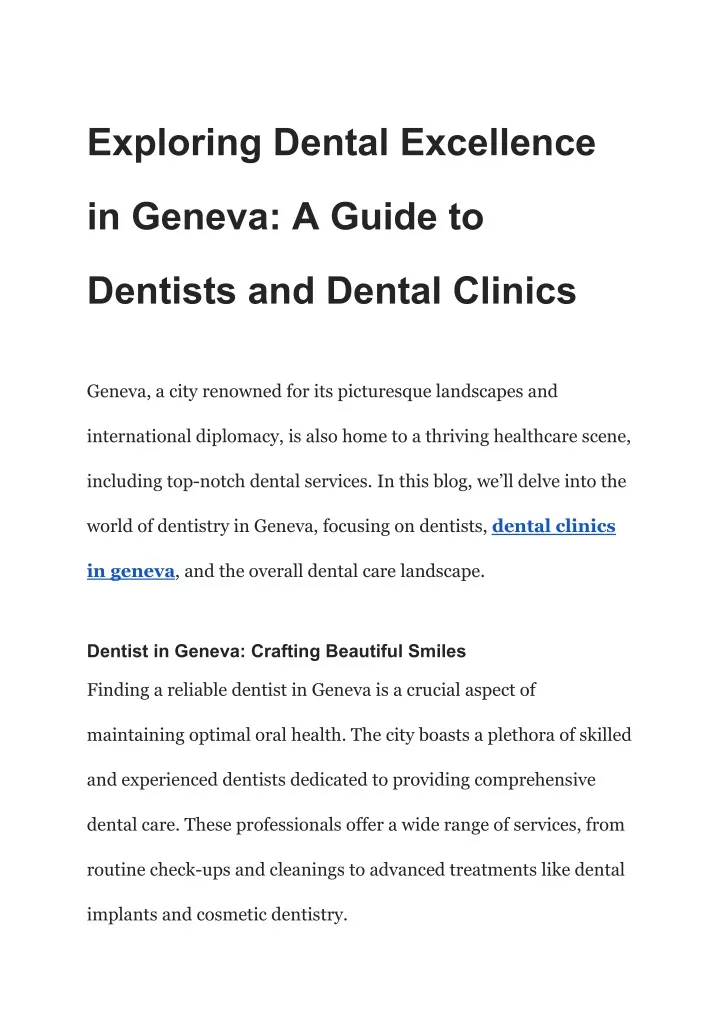 exploring dental excellence