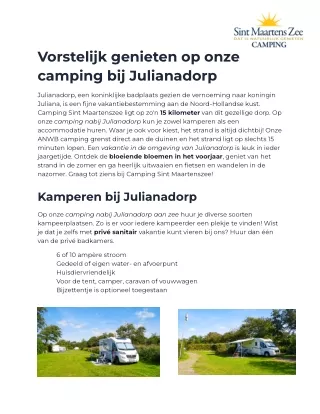 vorstelijk genieten op onze camping