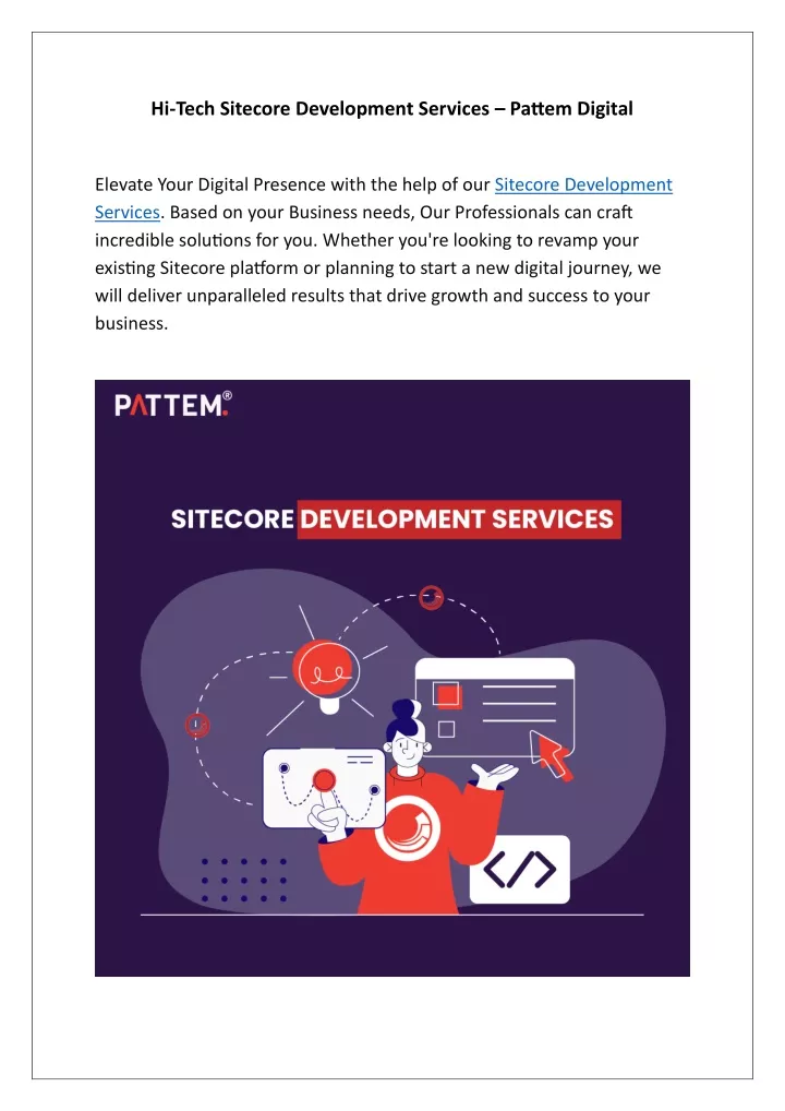 hi tech sitecore development services pattem