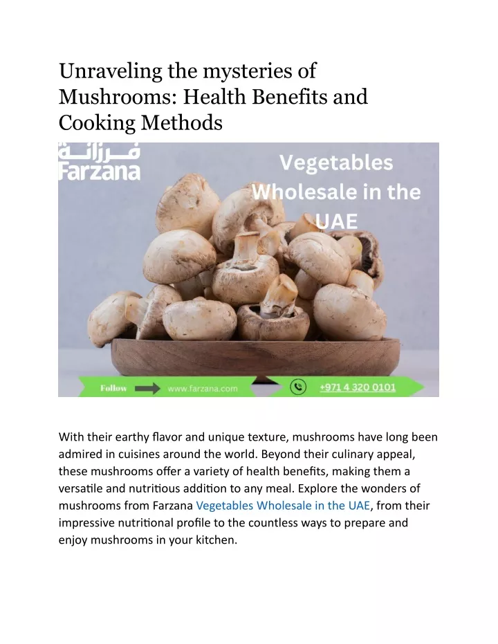 unraveling the mysteries of mushrooms health