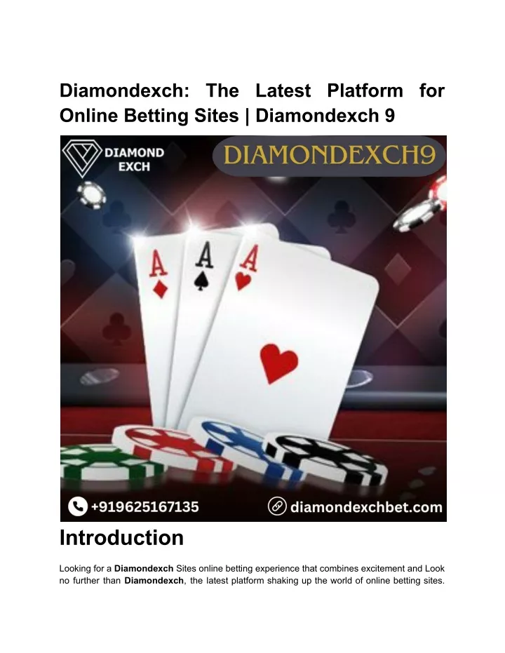 diamondexch the latest platform for online