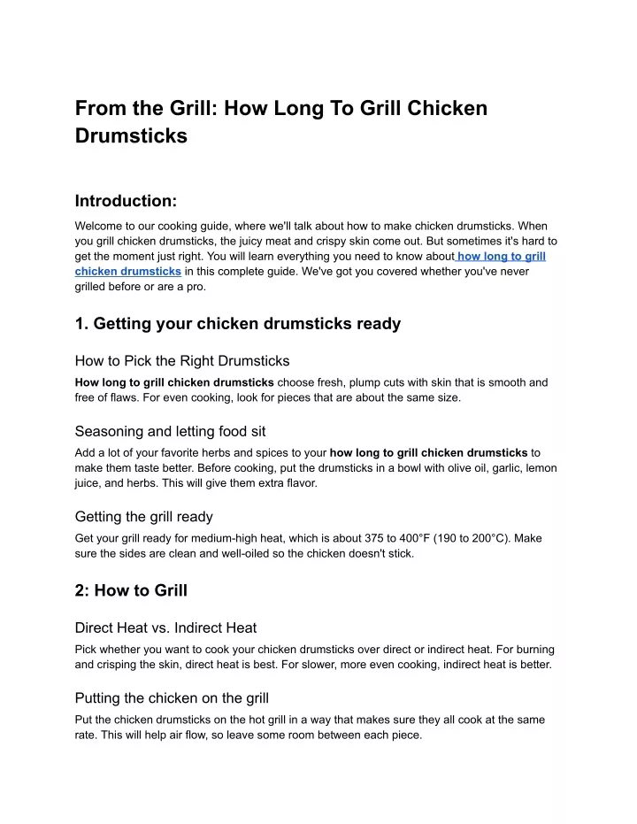 from the grill how long to grill chicken