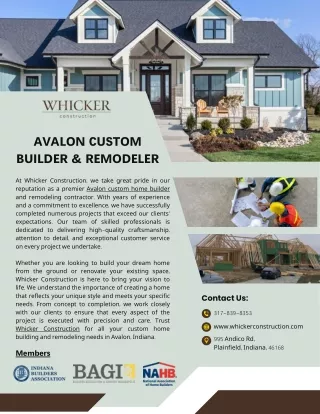 Avalon Custom Builder & Remodeler