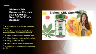 Bioheal CBD Gummies Reviews Full EXPOSED Read 2024