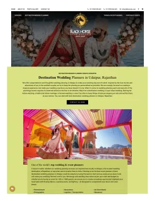 Top Destination Wedding Planners in Udaipur, Rajasthan