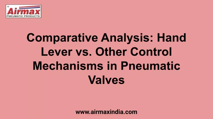 comparative analysis hand lever vs other control