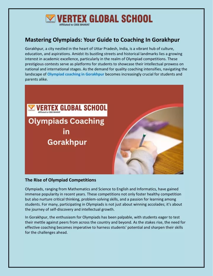 mastering olympiads your guide to coaching