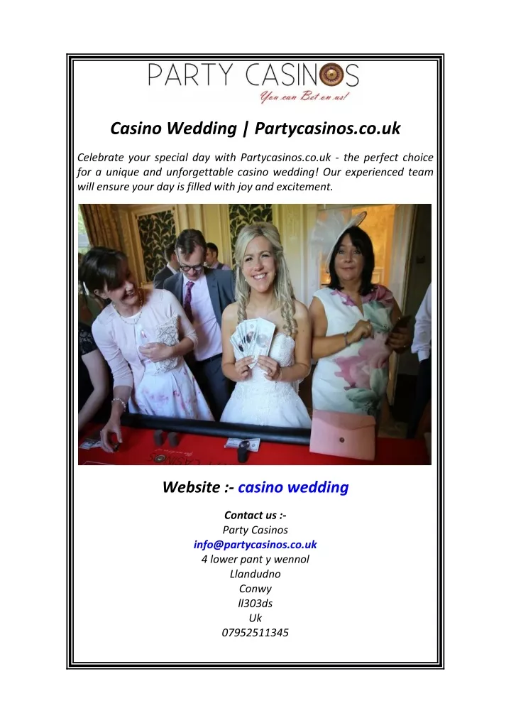casino wedding partycasinos co uk