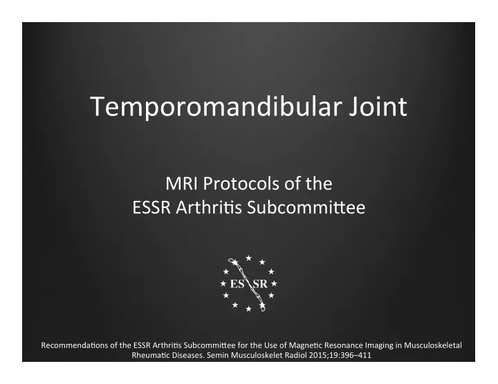 temporomandibular joint