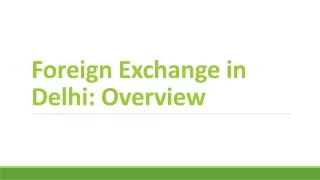 Foreign Exchange in Delhi