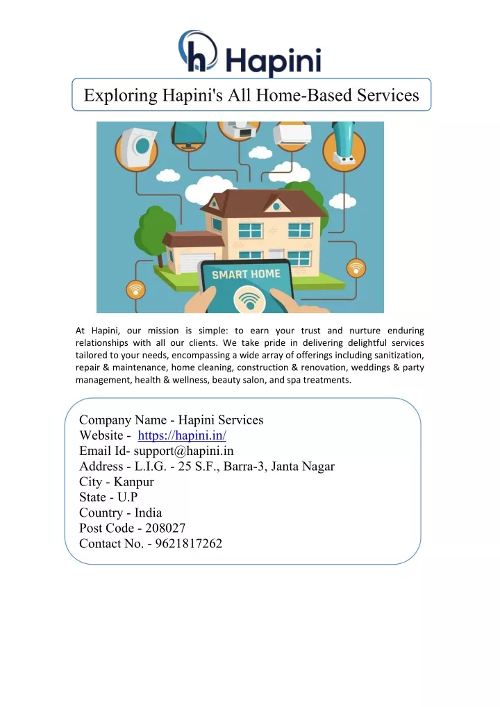 exploring hapini s all home based services
