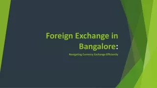 Foreign Exchange in Bangalore