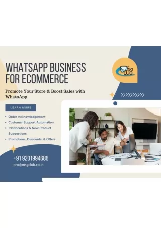 WhatsApp Business API for Ecommerce to increase sales