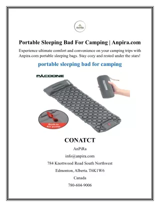 Portable Sleeping Bad For Camping  Anpira