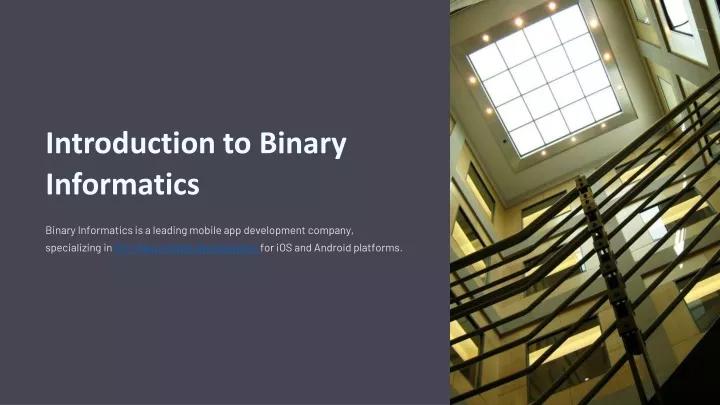 introduction to binary informatics