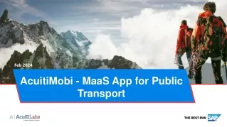 AcuitiMobi - MaaS App For Public Transport