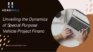 Unveiling the Dynamics of Special Purpose Vehicle Project Financ - Headwall Private Markets