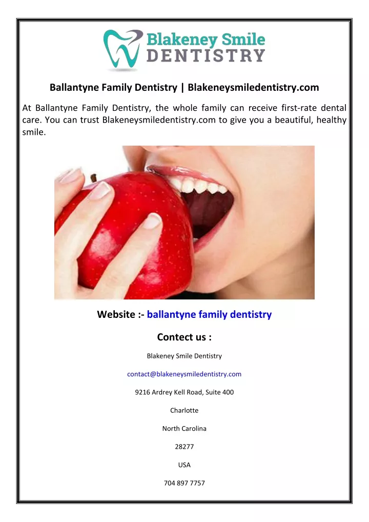 ballantyne family dentistry