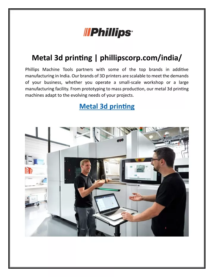 metal 3d printing phillipscorp com india