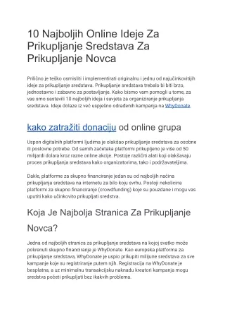 10 Najboljih Online Ideje Za Prikupljanje Sredstava Za Prikupljanje Novca