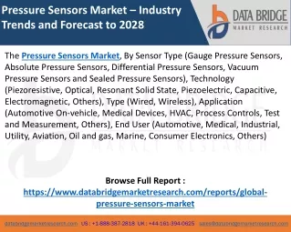 pressure sensors market industry trends