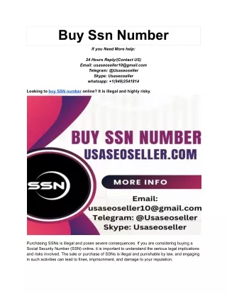 Buy Ssn Number