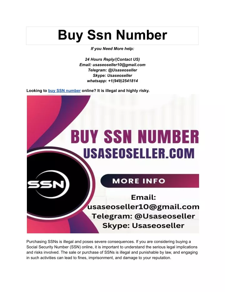 buy ssn number