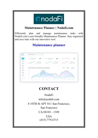 Maintenance Planner  Nodafi.com