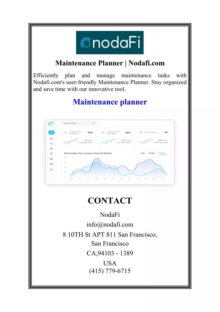 maintenance planner nodafi com