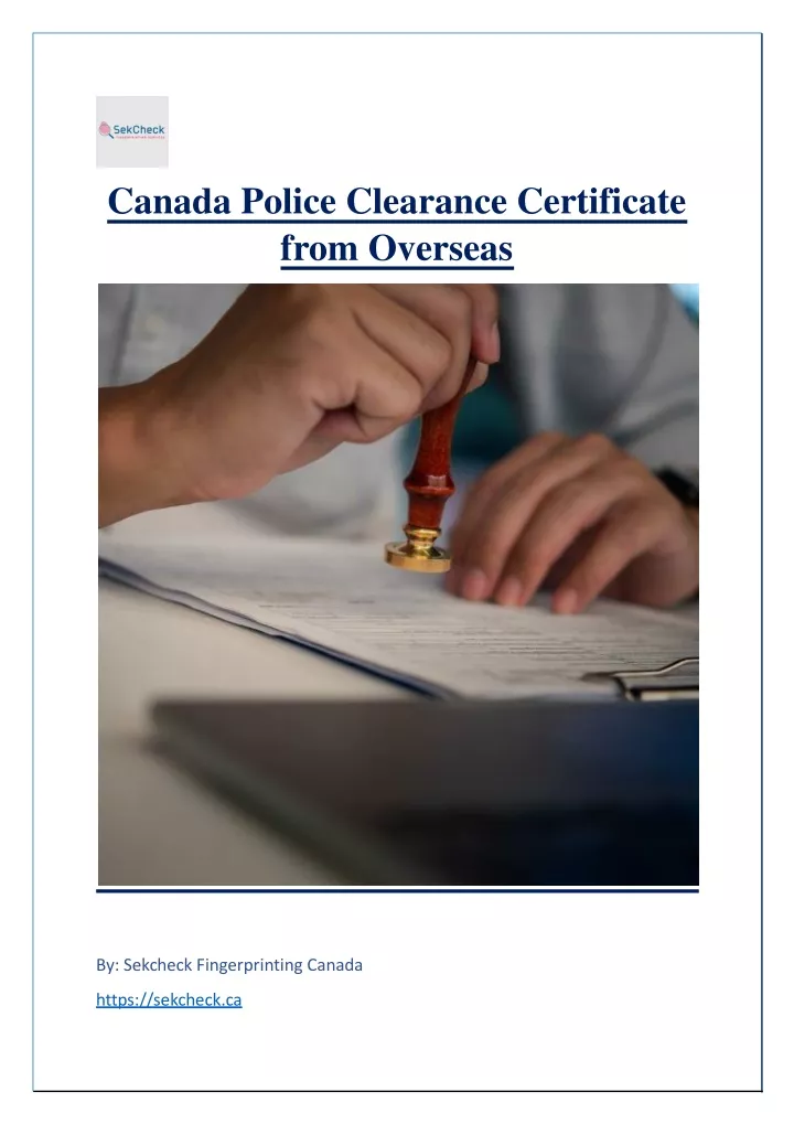 canada police clearance certificate from overseas