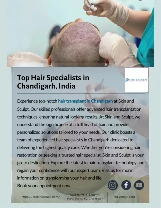 Top Hair Specialists in Chandigarh, India
