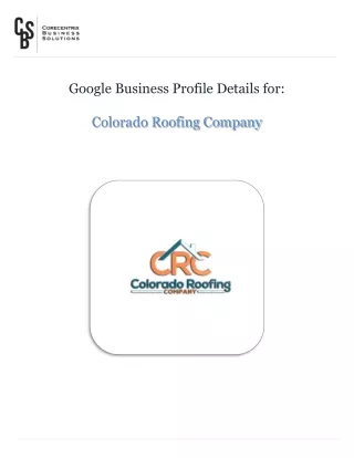 Roofing Contractor in Englewood CO | Colorado Roofing Company