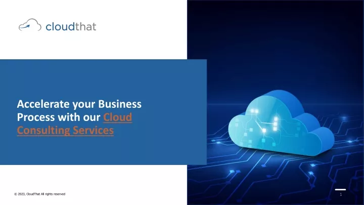 accelerate your business process with our cloud consulting services