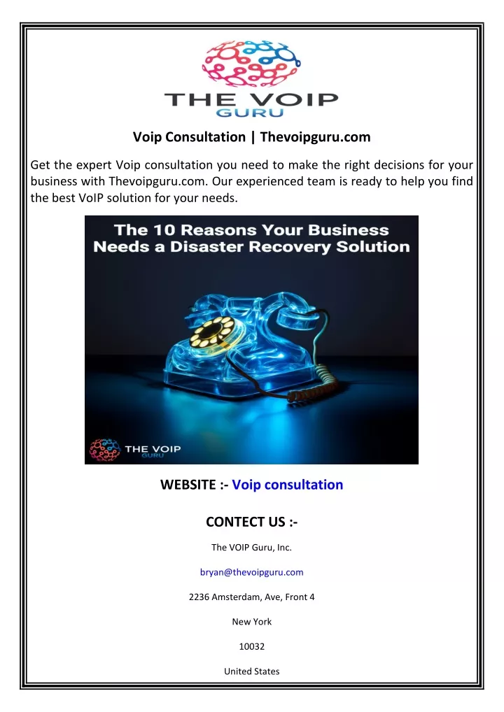 voip consultation thevoipguru com