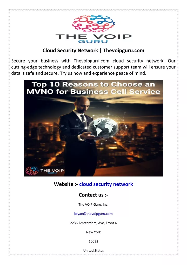 cloud security network thevoipguru com