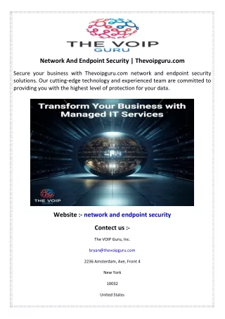 network and endpoint security thevoipguru com