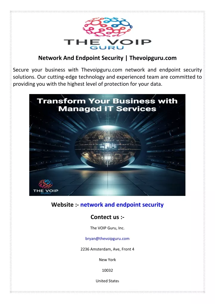 network and endpoint security thevoipguru com