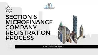 Section 8 Microfinance Company Registration Process