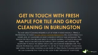get in touch with fresh maple for tile and grout cleaning in burlington